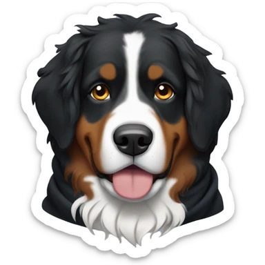 Create a Bernese Mountain Dog with a Hoodie sticker