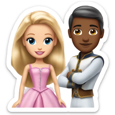 Barbie princess and the pauper sticker