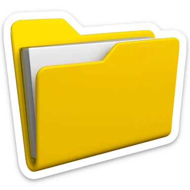 Carpeta amarilla con folios dentro sticker