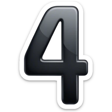 Number 4 sticker