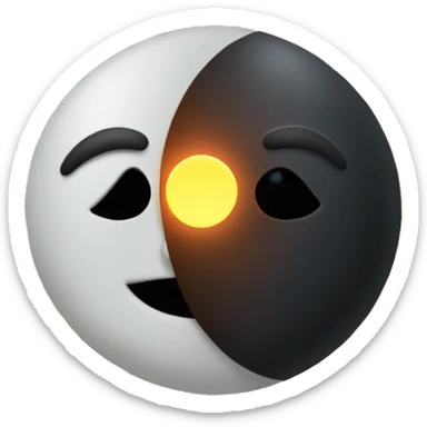 Moon in front of the sun (not alive) eclipse sticker