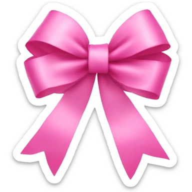 pink ribbon bow sticker