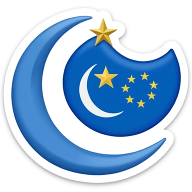 Turkstan flag🇹🇷🔵 sticker