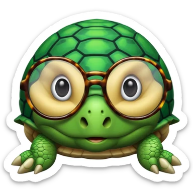 Tortue avec lunettes  sticker
