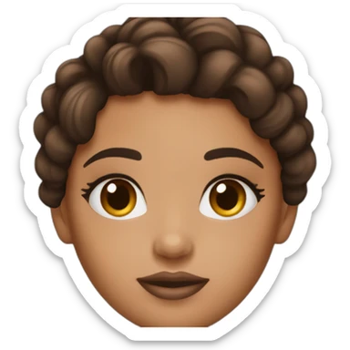 Makeup brune girl peau foncé  sticker