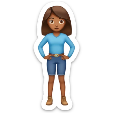 Sassy girl with hands on hips sticker