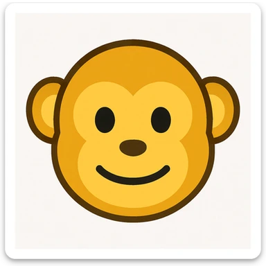 yellow monkey face emoji sticker