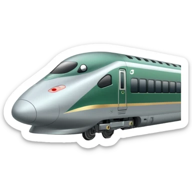 Shinkansen green and pigeon is standing on the platform sticker