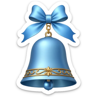 light blue Christmas bell sticker