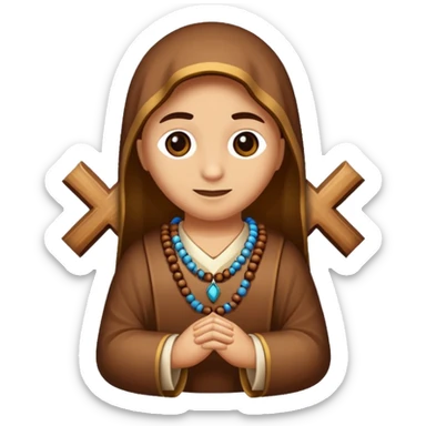 Rosario catolico. Con 10 cuentas por misterio y un solo centro  sticker