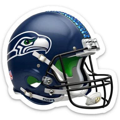 NFL Seahawks helmut with bling sticker