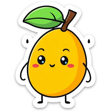 a crying mango sticker