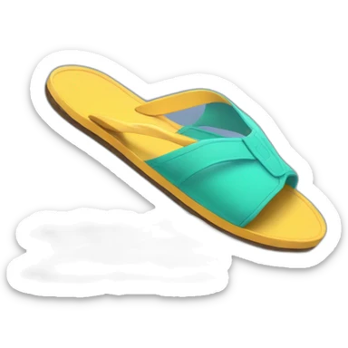 flip flop being thrown sticker
