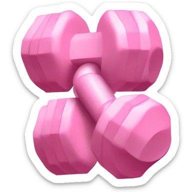 soft pink dumbell sticker