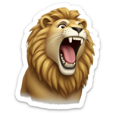 lion roaring sticker
