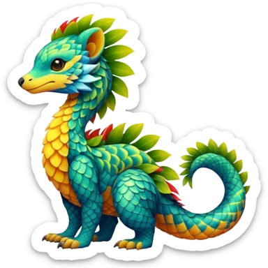 Tropical Exotic Fakémon-fantasy-creature, full body sticker