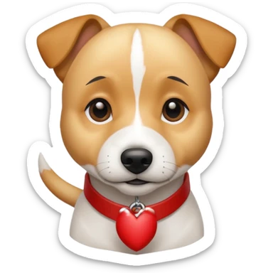 Mini jack russel terrier fully blonde dog  sticker