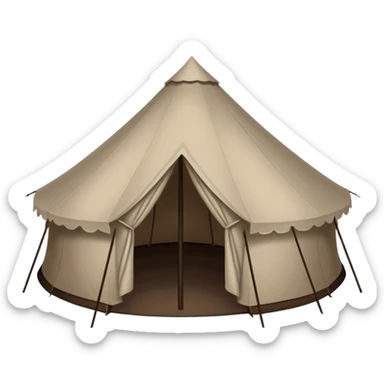 black spray tan oval tent sticker