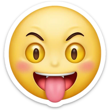 emoji with x in eyes and tongue out dead sticker
