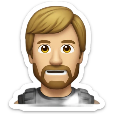 Chuck Norris kick sticker