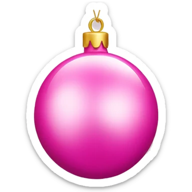 Pink Christmas decoration  sticker