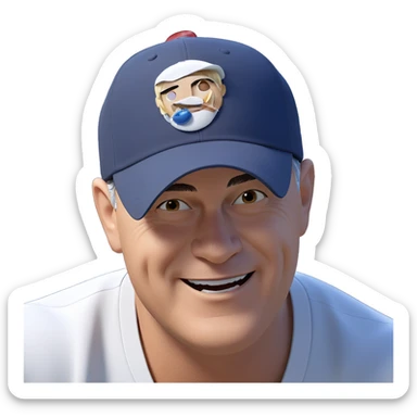 chillin in a baseball cap sticker