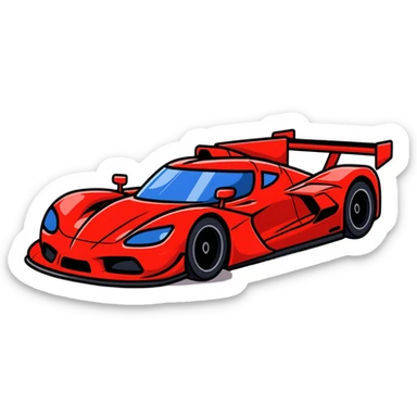 red race car sticker