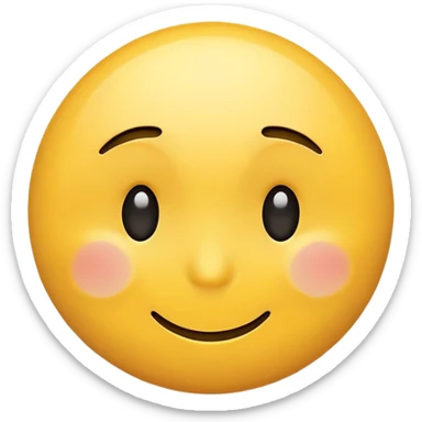 Basic smiley face with raised eyebrows in a concerned way sticker