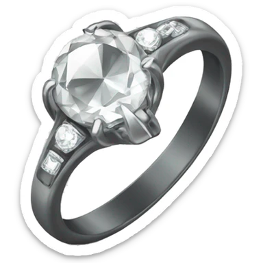 the ring with a diamond  sticker