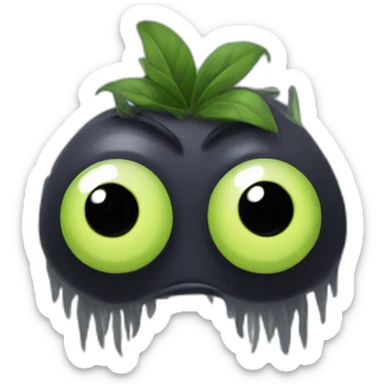 Black seed with tree eyes pvz sticker