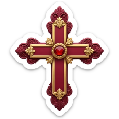 cruz de borgoña sticker