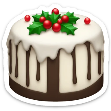 Christmas cake sticker