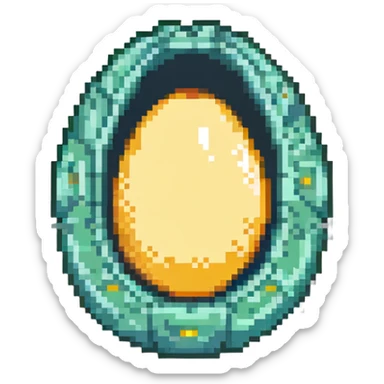 MRI egg embryo digital fetal small shape within an egg, otherworldly egg sticker