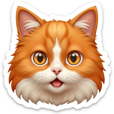 A shocked cat sticker