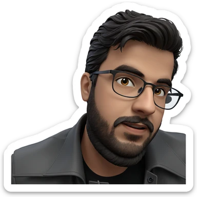 handsome man in jacket sticker