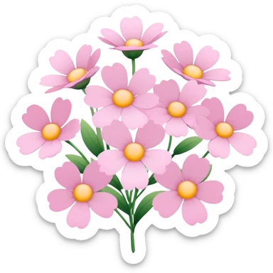 Licht pink flowers sticker