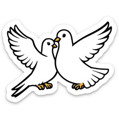 scene with protesting people, the Berlin Wall, peace dove, East and West Germany flags, 1950s and 60s sticker