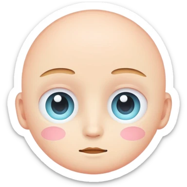 Character with round head and a single eye made with soft pastel colours sticker