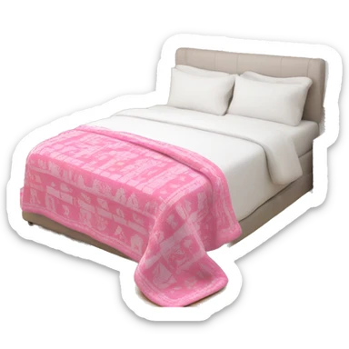 Pink Christmas blanket sticker