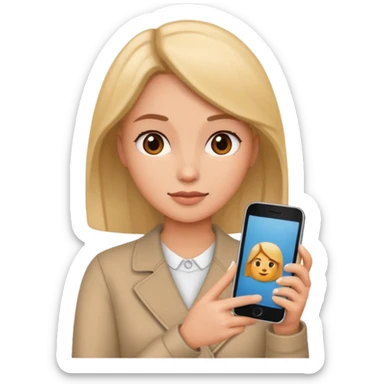 same woman but changing documents to phone sticker