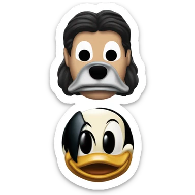 Patrick Bateman Christian bale Donald Duck Mickey Mouse sticker