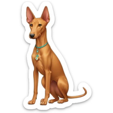 Pharaoh hound full body sticker