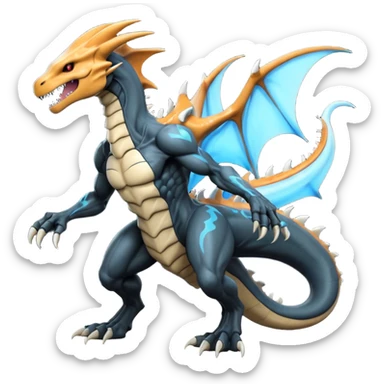  Venom-Marowak-Charizard-Xenomorph-hybrid-fantasy-creature (full body) sticker
