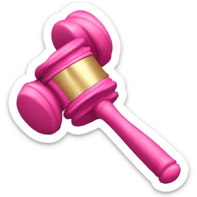 gavel but pink sticker