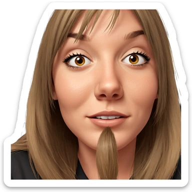 realistic portrait of girl sticker