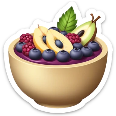 acai bowl wiith less fruits sticker