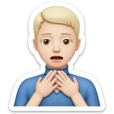 choking its neck with two hands sticker