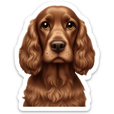 brown cocker spaniel sticker