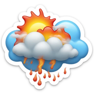 Heat w cloud  sticker