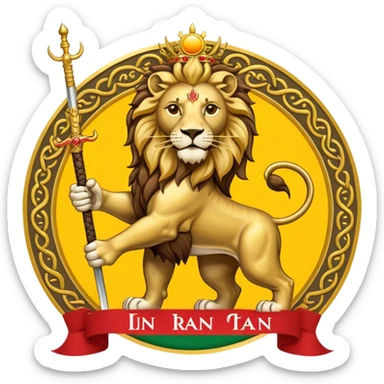 The Lion and Sun flag of Iran sticker